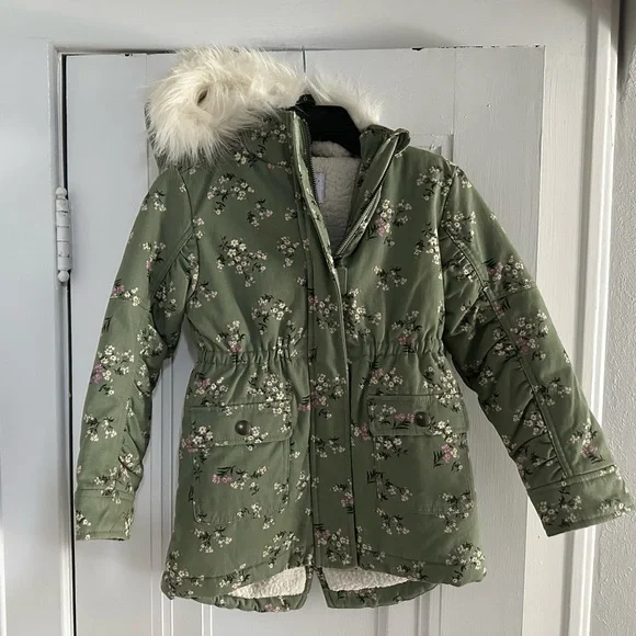Girls Floral Coat - Picture 1 of 1